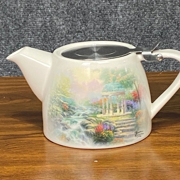 Thomas Kinkade Bradford Exchange Heirloom Porcelain Tea Set Harmony of Life - Picture 5 of 15